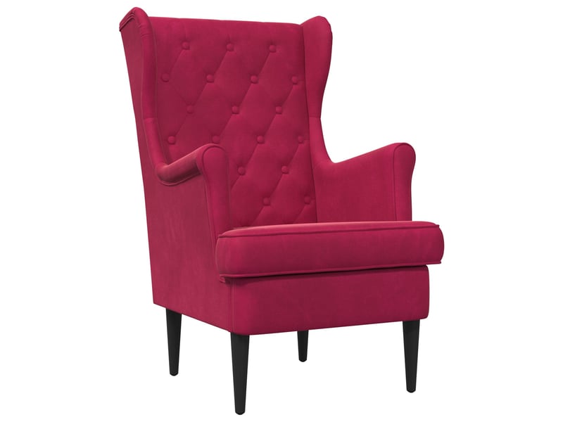 Vidaxl fauteuil bordeaux velours - Conforama D