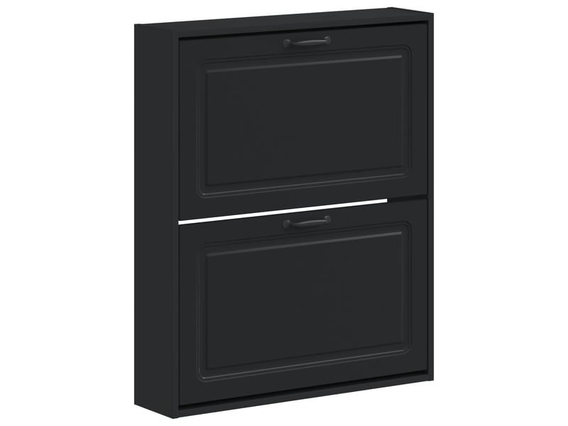  Meuble à chaussures mural, armoire à chaussures utrecht 71x17x86 cm noir  - Conforama A