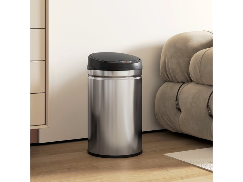  Poubelle automatique 30 l inox 32 × 30,5 × 51 cm argent  - Conforama D