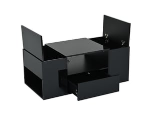 Table basse rectangulaire coloris noir <strong>BEAUNIV</strong> <strong></strong> - 50 cmx100 cm