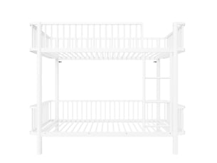 Lit superposé 90x200 cm MAISONORA coloris blanc