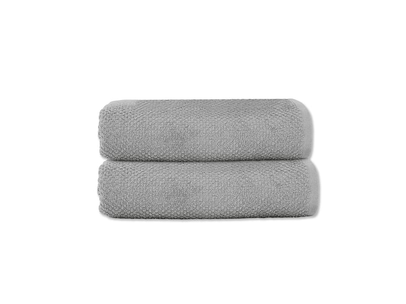  Lot 2 serviettes de toilette 50x90 coton éponge  - Conforama A