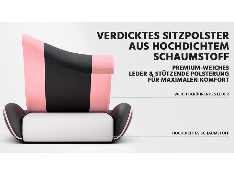  Chaise gaming ergonomique noire et rose, dossier inclinable avec repose-pieds  - Conforama E