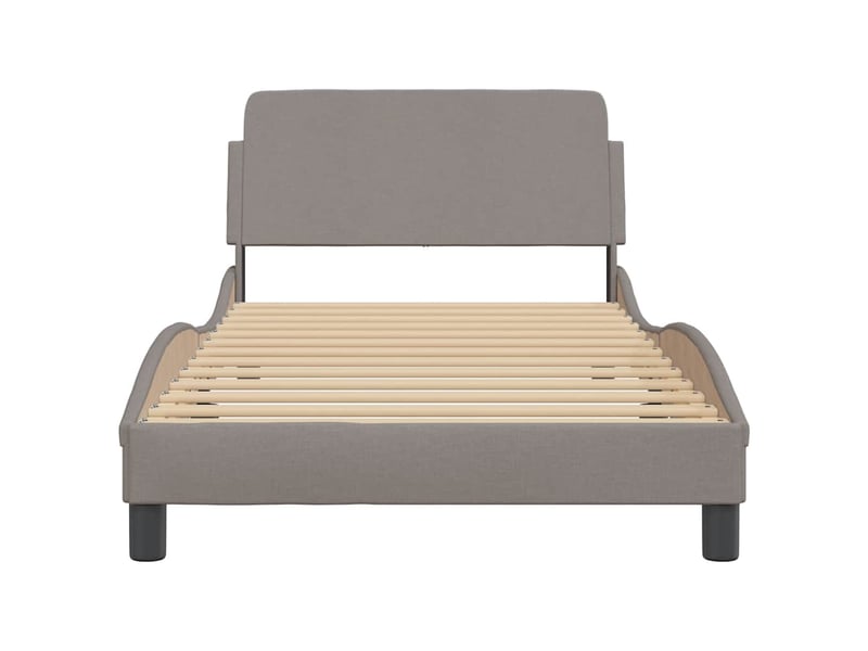  Lit simple- lit adulte -  cadre de lit dover taupe 100x200 cm tissu  - Conforama C