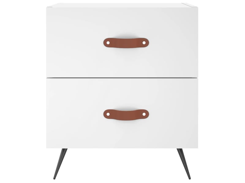  Table de chevet - cabinet de chevet - table de nuit blanc 40x35x47,5 cm bois d’ingénierie  - Conforama C