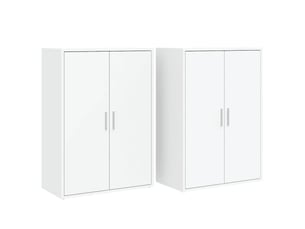 Buffets 2 pcs - bahut - meuble de rangement blanc 60x31x84 cm bois d'ingénierie