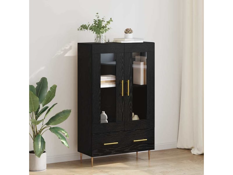  Buffet - haut armoire avec tiroir chêne noir 69,5 x 31 x 115 cm  - Conforama B