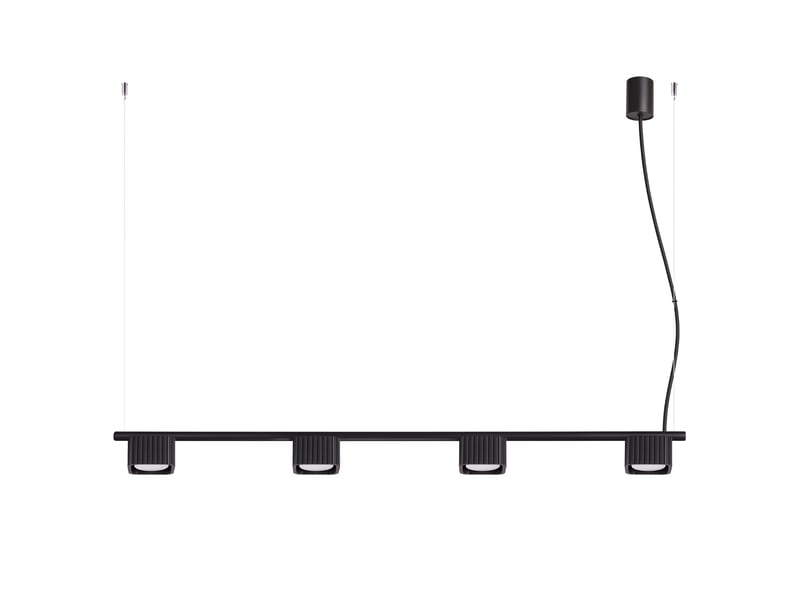 Lustre riff 4 noir gx53 aluminium moderne 208x122x10cm SL.3048 - Conforama A