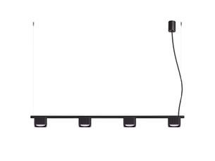 Lustre riff 4 noir gx53 aluminium moderne 208x122x10cm