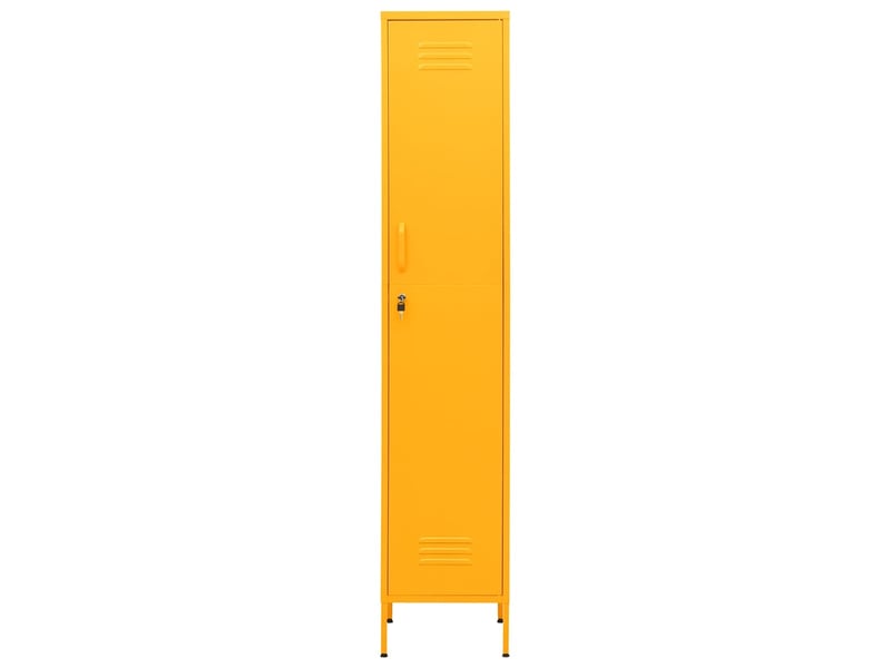  Armoire à casier, rangement de bureau jaune moutarde 35x46x180 cm acier  - Conforama C