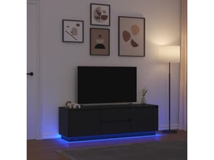 Meuble tv coloris noir  <strong></strong>  <strong></strong>