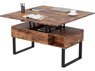 Table basse rectangulaire coloris marron <strong>VOXON</strong> <strong></strong> - 50 cmx100 cm