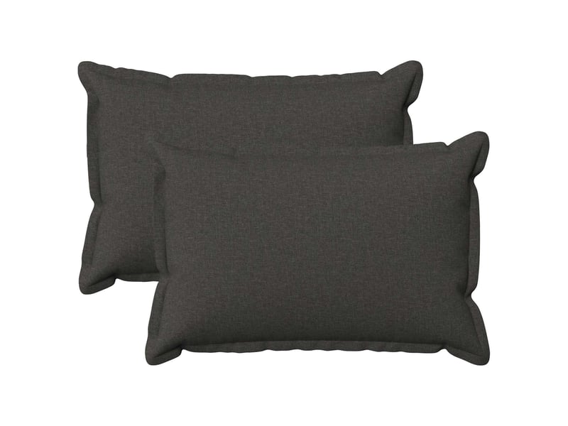  Lot de 2 coussins, coussins décoratifs houten gris foncé lin synthétique cf56485  - Conforama B
