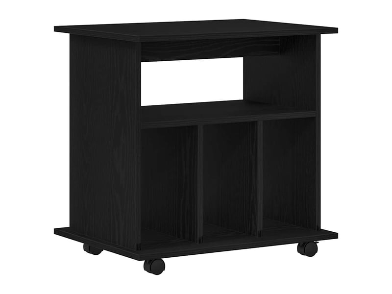 Caisson roulant de bureau 60 x 45 x 55 cm bois d'ingénierie chêne noir - Conforama E