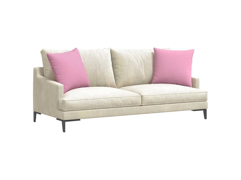  Lot de 2 coussins de canapé, coussins décoratifs tissu rose 50 x 50 cm cf58933  - Conforama C