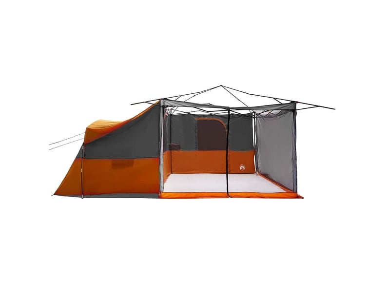  Tente intérieure 8 personne gris et orange taffetas  - Conforama D