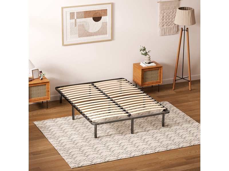  Ensemble matelas en mousse + sommier à lattes 160x200cm, epaisseur du matelas 16cm  - Conforama B