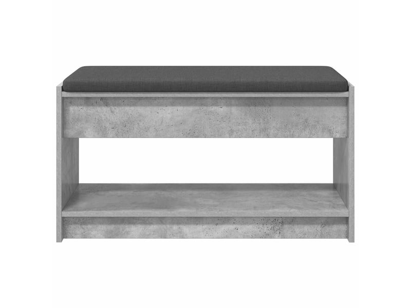  Banc d'entrée, banc interieur gris béton 83x38x45 cm  - Conforama E