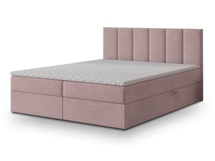 Lit avec rangement 180x200 cm <strong>MASSENO</strong> <strong></strong> coloris rose