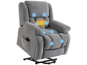 Fauteuil relax électrique PANGIVO Velours gris