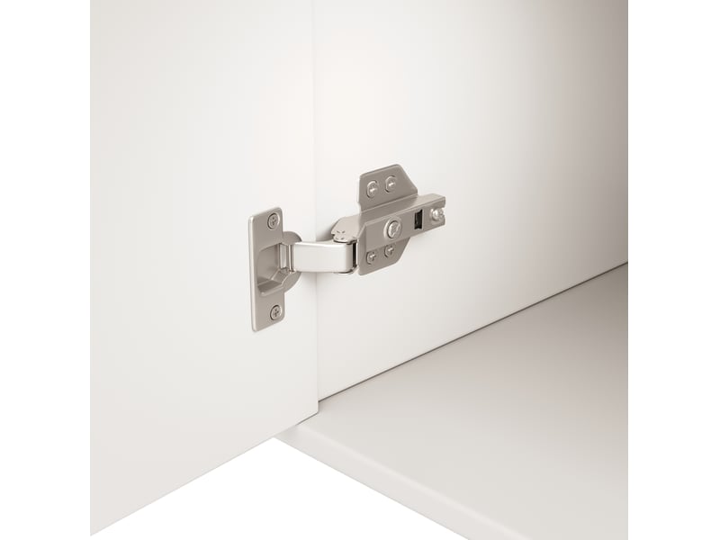  Buffet bas 152x40x75 cm blanc en mdf, 4 portes avec poignées dorées et façade au design ondulé  - Conforama E