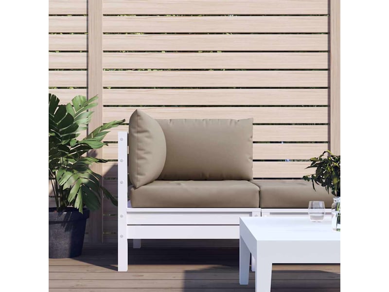  Lot de 3 coussins de palette, coussins de canapé taupe tissu oxford cf59717  - Conforama B
