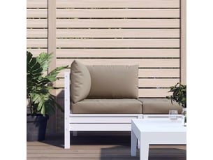 Lot de 3 coussins de palette, coussins de canapé taupe tissu oxford cf59717