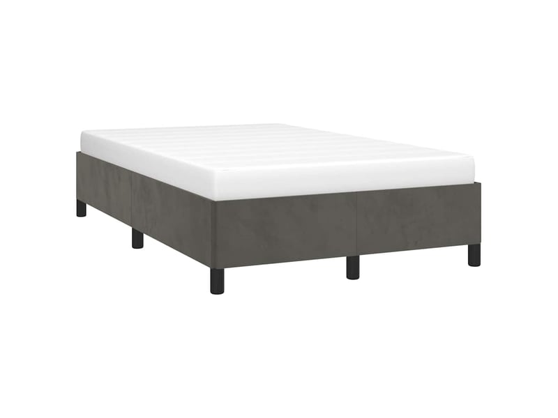  Lit double- lit adulte -  cadre de lit sans matelas gris foncé 120x190 cm velours  - Conforama C