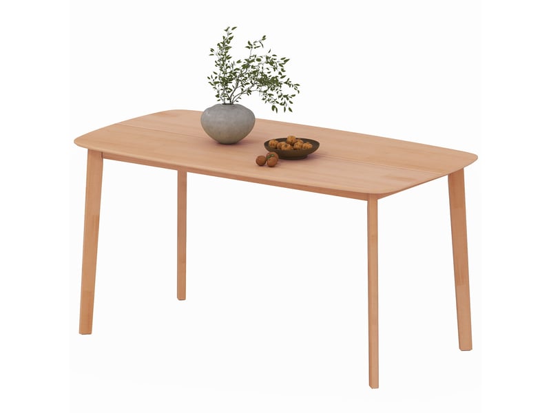  Table à manger rectangulaire 6 personnes bois naturel 150 x 80 x 76 cm  - Conforama B