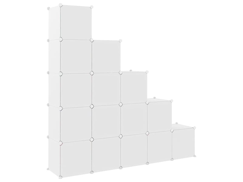  Armoire de rangement pour enfants avec 15 cubes blanc pp  - Conforama E