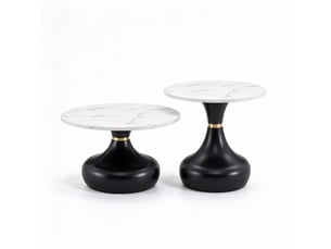 Table basse rond(e) coloris multicolore  