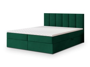 Lit avec rangement 200x200 cm MASSENO   coloris vert