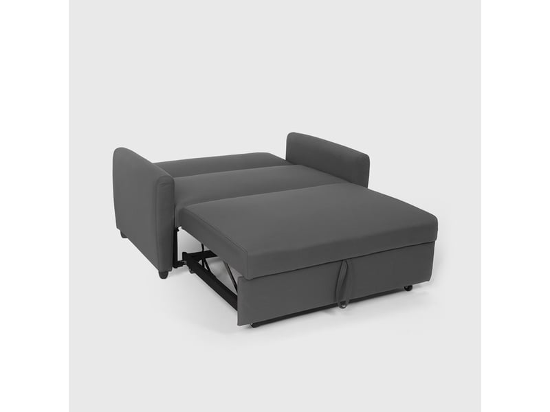 Canapé convertible 2 places clic clac design moderne en tissu porto rico - gris foncé Modus Sofà - Conforama D