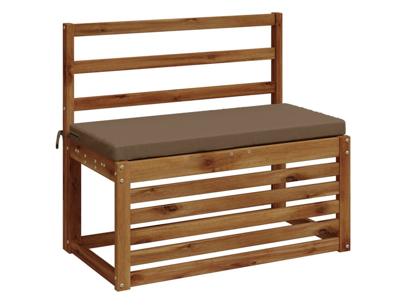 Lot de 2 coussins de banc, coussins d'assise soest 100 % polyester taupe cf57468 - Conforama C