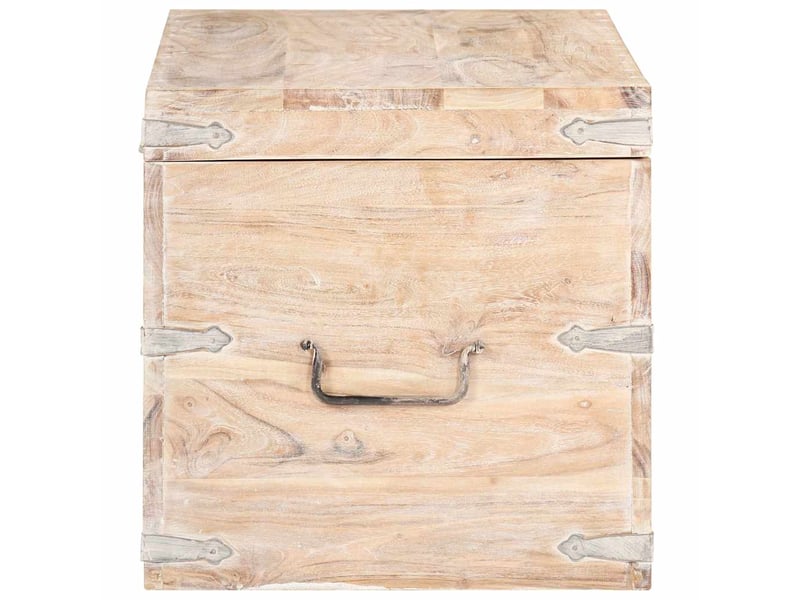  Coffre de rangement 90x40x40 cm bois d'acacia solide shl97307  - Conforama D
