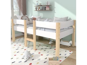 Lit simple 90x190 cm WISHDOR coloris blanc