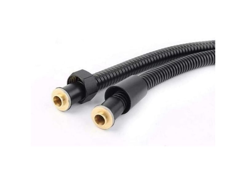  Tuyau de douche en acier inoxydable noir raccords de pommeau de douche à main tuyaux accessoires de salle de bain tuyau en caoutchouc tuyau  - Conforama C