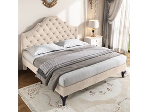 Lit 2 places 140x190 cm <strong>MAISENTIEL</strong> <strong></strong> coloris blanc
