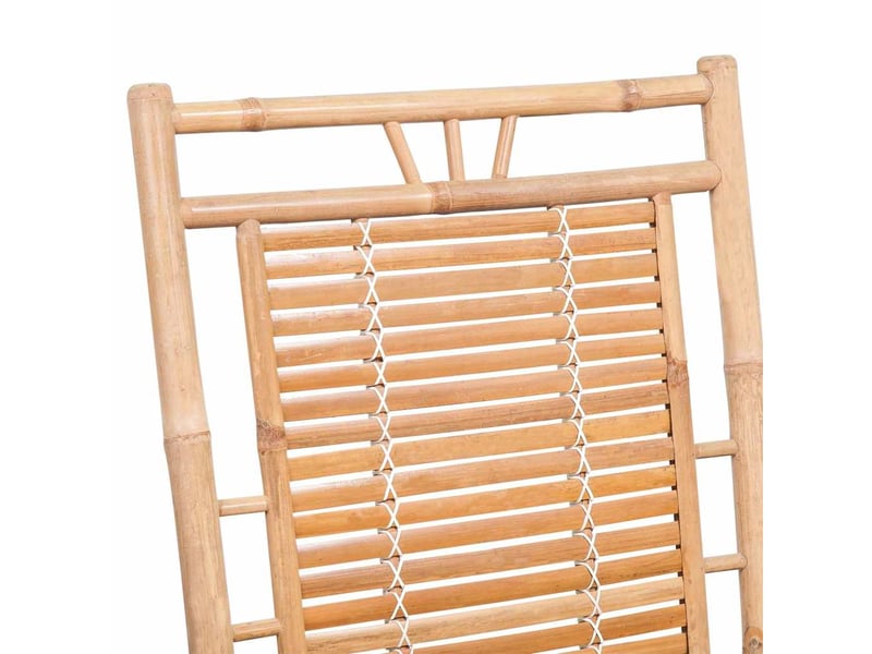  Chaise à bascule de jardin, rocking-chair avec coussin bambou cf31279  - Conforama D