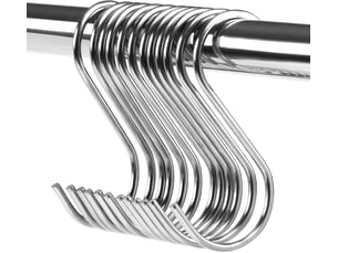 Lot de 12 crochets, porte-couverts en acier inoxydable, patères pour cuisine, bureau, salle de bain, décoration de fête, gris