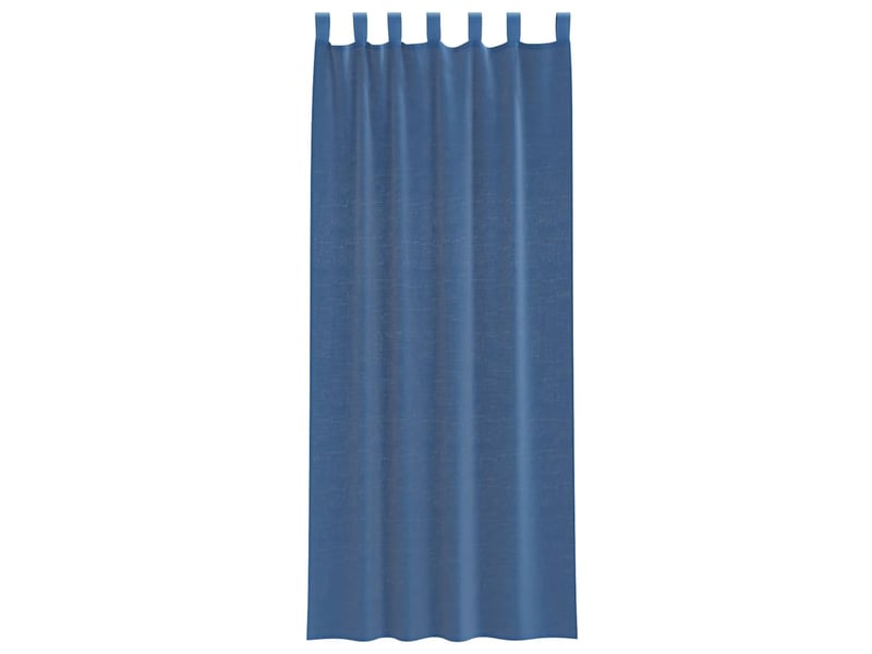  Lot de 2 rideaux en voile, voilages avec boucles bleu royal 140x260 cm cf44296  - Conforama D