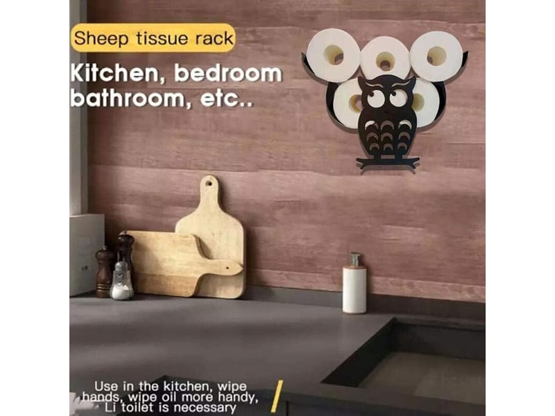  Porte-rouleau papier toilette hibou, mural, joli animal design. Pour salle de bain, cuisine et chambre. Accessoire décoratif et fonctionnel  - Conforama D