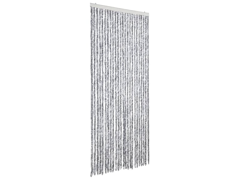  Rideau anti-mouches, moustiquaire blanc et gris 100x200 cm chenille cf43511  - Conforama A