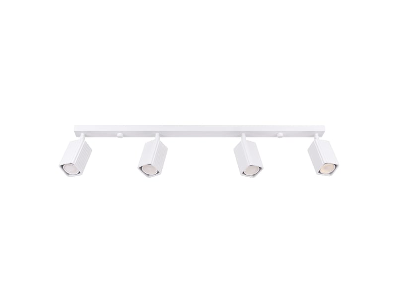  Plafonnier rayo 4l blanc aluminium moderne 16.5x81x6cm SL.3139 - Conforama A