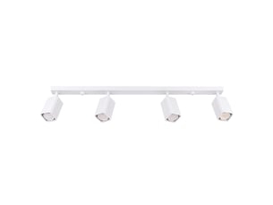 Plafonnier rayo 4l blanc aluminium moderne 16.5x81x6cm