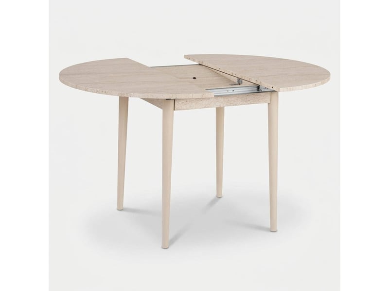  Table à manger ronde extensible gain de place viona - beige 993NRD1105 - Conforama D