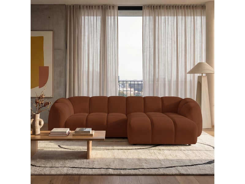  Selsey millma - canapé d'angle - 300 cm - velours cuivre Millma - Conforama B
