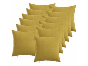 Lot de 12 coussins avec oreiller, coussins décoratifs heerlen vert clair tissu cf50107
