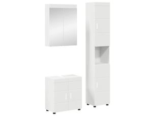 Ensemble de mobilier de salle de bain tulum 3 pièces blanc cf64725