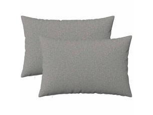 Lot de 2 coussins avec oreiller, coussins décoratifs heerlen gris nuage tissu cf50233
